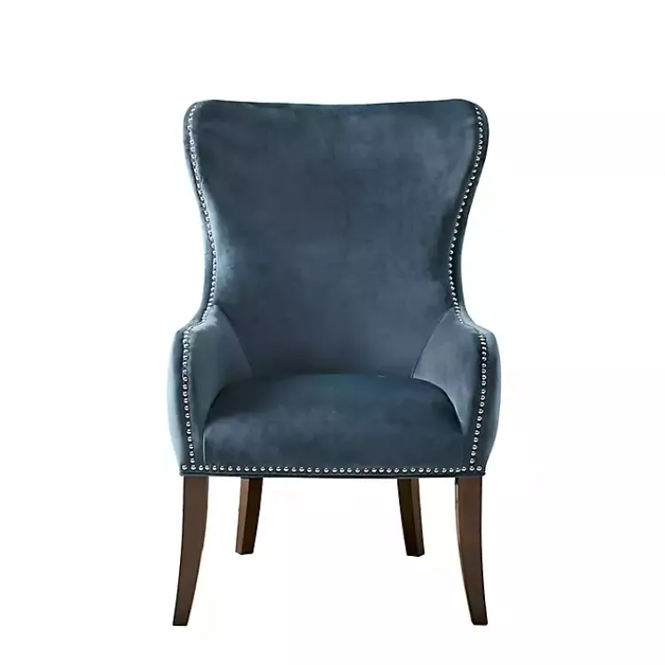 Kirklands Home Ivey Button Tufted Accent Chair Blue Discount