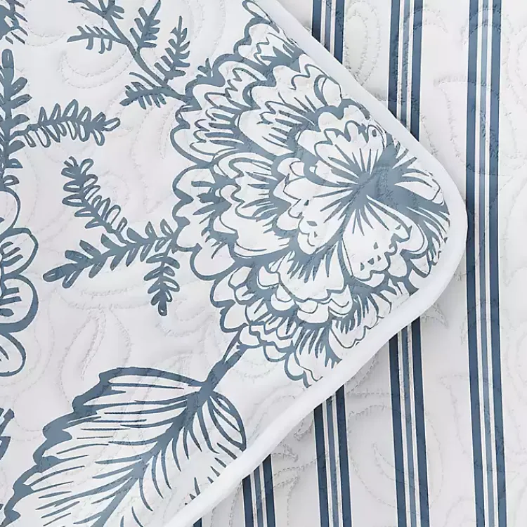 Kirklands Home Blue Jacobean Reversible 3-pc. Queen Quilt Set Outlet