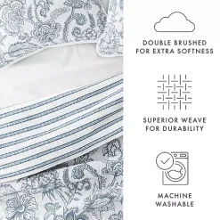 Kirklands Home Blue Jacobean Reversible 3-pc. Queen Quilt Set Outlet
