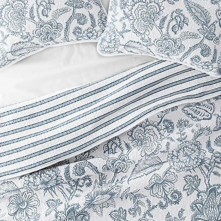 Kirklands Home Blue Jacobean Reversible 3-pc. King Quilt Set Hot