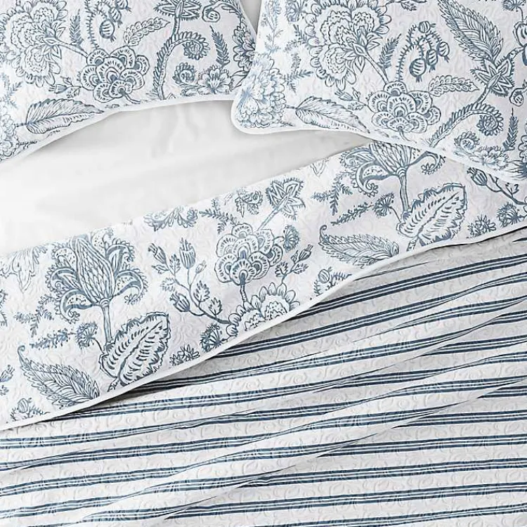 Kirklands Home Blue Jacobean Reversible 3-pc. King Quilt Set Hot