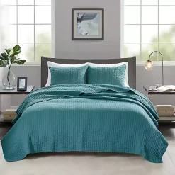 Kirklands Home Jaxson 3-pc. Reversible King Coverlet Set Blue Online