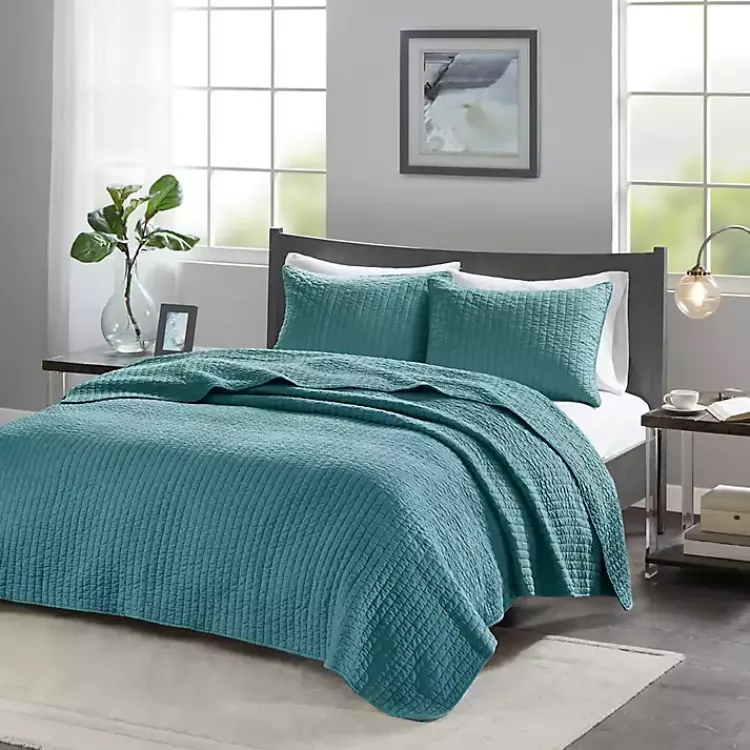 Kirklands Home Jaxson 3-pc. Reversible King Coverlet Set Blue Online