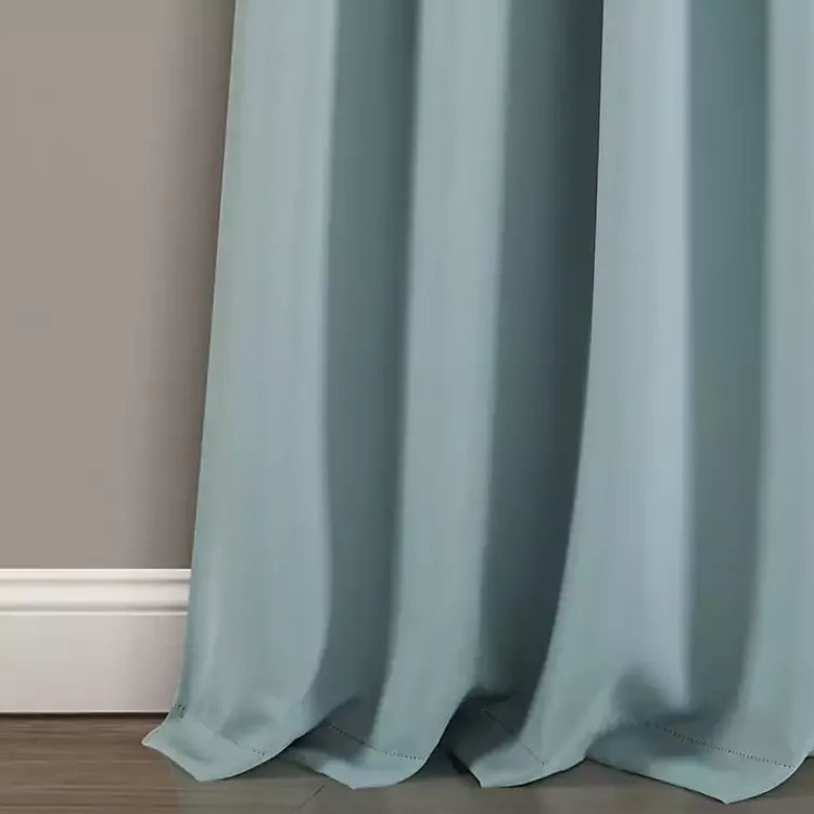 Kirklands Home Knotted Curtain Panel Set, 84 in. Blue Best