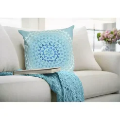 Kirklands Home Lamontage Swirl Outdoor Throw Pillow Blue Online