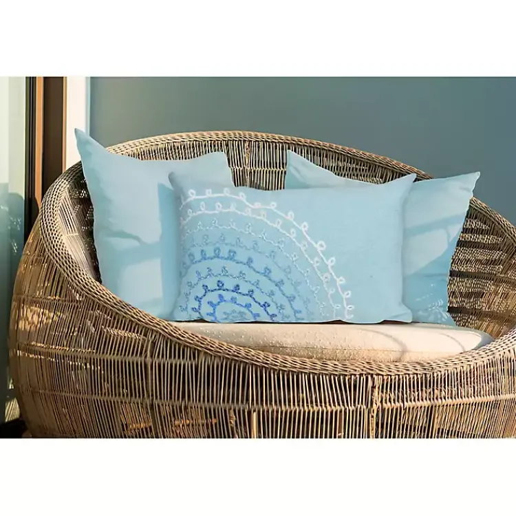 Kirklands Home Lamontage Swirl Outdoor Throw Pillow Blue Online