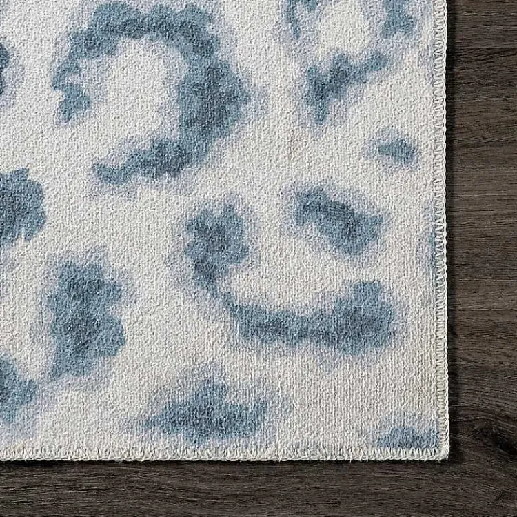 Kirklands Home Blue Leopard Spots Washable Area Rug, 5x8 Online