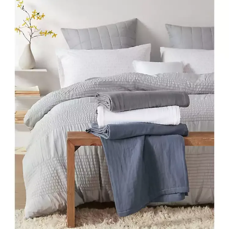 Blankets & Throws>Kirklands Home Lightweight King Blanket Blue