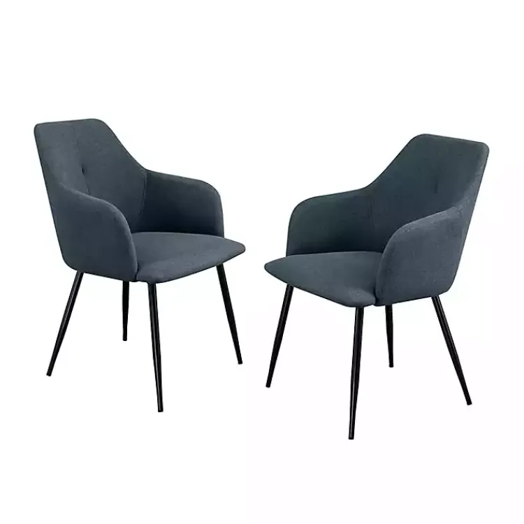 Kirklands Home Lily Upholstered Dining Chairs, Set of 2 Blue Best