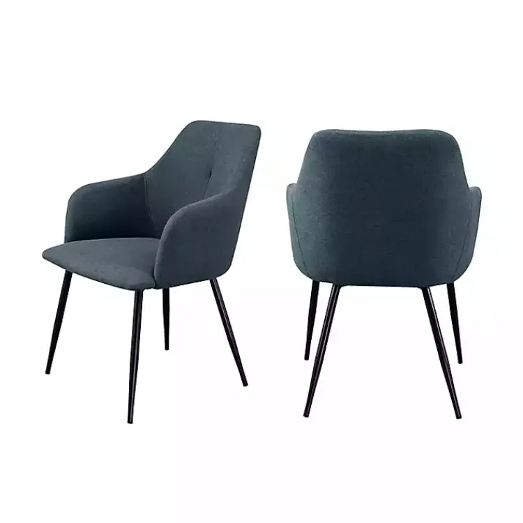 Kirklands Home Lily Upholstered Dining Chairs, Set of 2 Blue Best