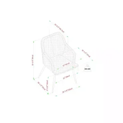Kirklands Home Lily Upholstered Dining Chairs, Set of 2 Blue Best