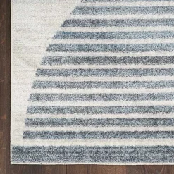 Kirklands Home Blue Linear Geometric Washable Runner, 2x8 Hot