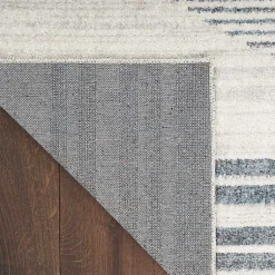 Kirklands Home Blue Linear Sphere Washable Runner, 2x10 New
