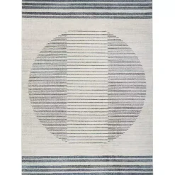 Kirklands Home Blue Linear Sphere Washable Area Rug, 6x9 Outlet