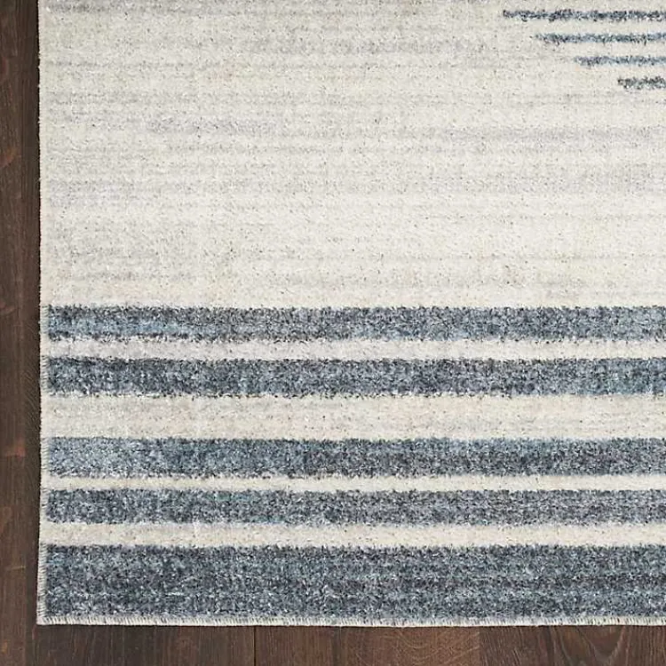 Kirklands Home Blue Linear Sphere Washable Area Rug, 7x10 Discount