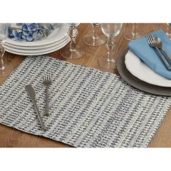 Kirklands Home Lines Woven Placemats, Set of 4 Blue New