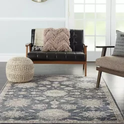 Kirklands Home Blue Lush Vines Area Rug, 5x7 Sale
