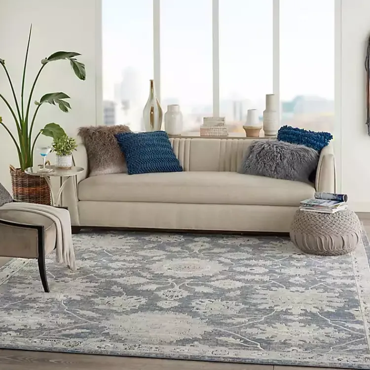 Kirklands Home Blue Lush Vines Area Rug, 8x10 Hot