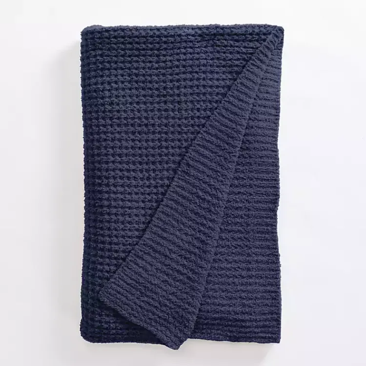 Blankets & Throws>Kirklands Home Luxury Knit Throw Blue