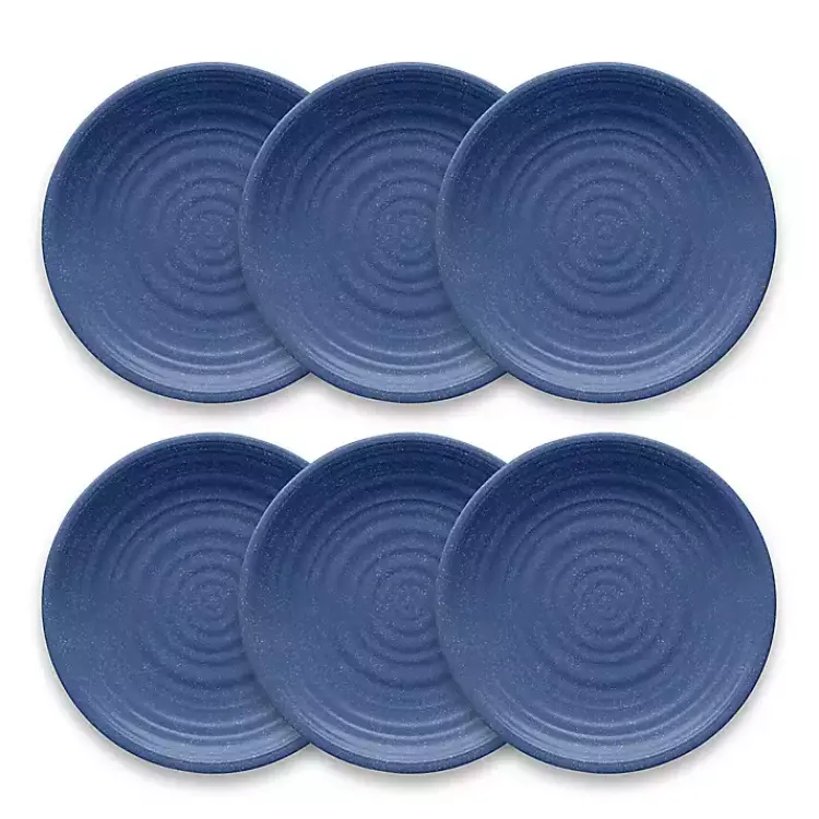 Kirklands Home Madden Melamine Dinner Plates, Set of 6 Blue Hot
