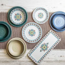 Kirklands Home Madden Melamine Low Bowls, Set of 6 Blue Clearance