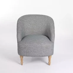 Kirklands Home Maria Curved Accent Chair Blue Clearance