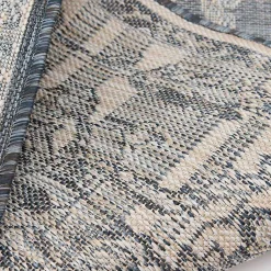 Kirklands Home Medallion Lava Indoor/Outdoor Area Rug, 7x9 Blue Clearance