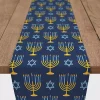 Hanukkah Decorations>Kirklands Home Blue Menorah Table Runner, 72 in.