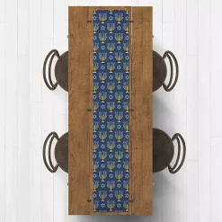 Hanukkah Decorations>Kirklands Home Blue Menorah Table Runner, 90 in.