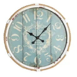 Kirklands Home Blue Metal and Rope Wall Clock Sale
