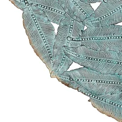 Kirklands Home Metal Feather Round Wall Plaques, Set of 3 Blue Hot