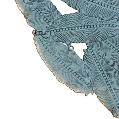 Kirklands Home Metal Feather Round Wall Plaques, Set of 3 Blue Hot