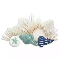 Kirklands Home Blue Metal Reef and Shell Wall Plaque Hot