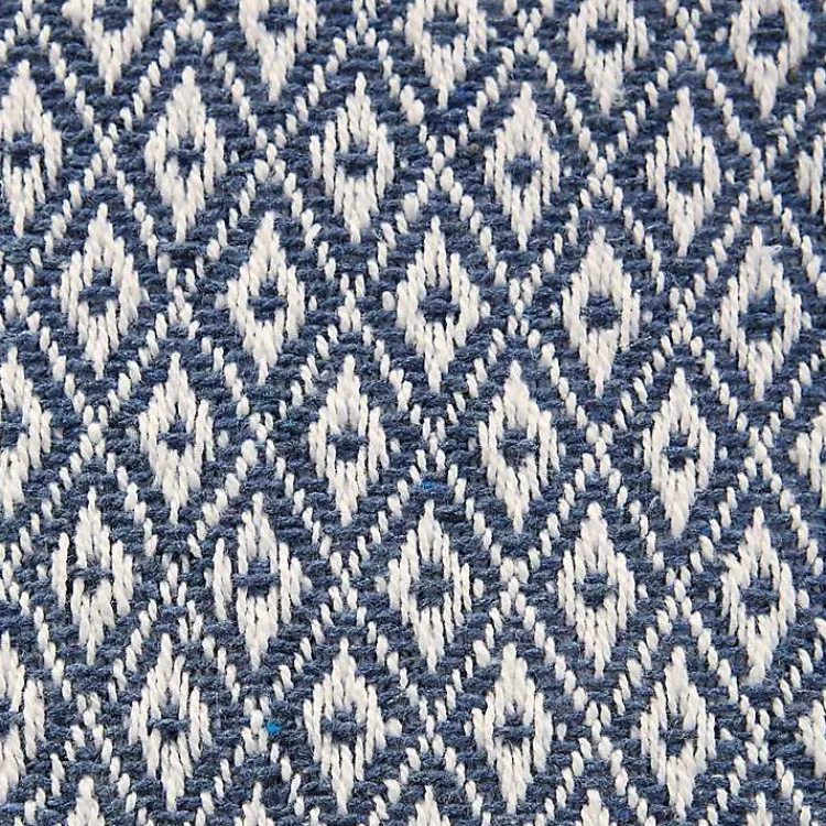 Kirklands Home Mini Diamond Fringe End Table Runner, 108 in. Blue Sale