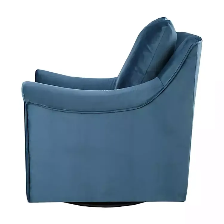 Kirklands Home Mora Swivel Accent Chair Blue