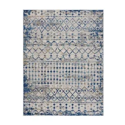 Kirklands Home Moroccan Area Rug, 7x9 Blue New