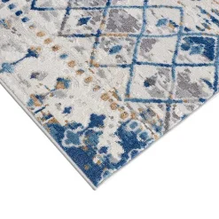 Kirklands Home Moroccan Area Rug, 7x9 Blue New