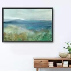Kirklands Home Blue Mountain Overlook Framed Canvas Art Print Outlet