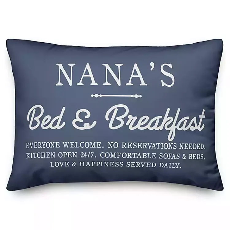 Pillows>Kirklands Home Blue Nana's Bed and Breakfast Accent Pillow