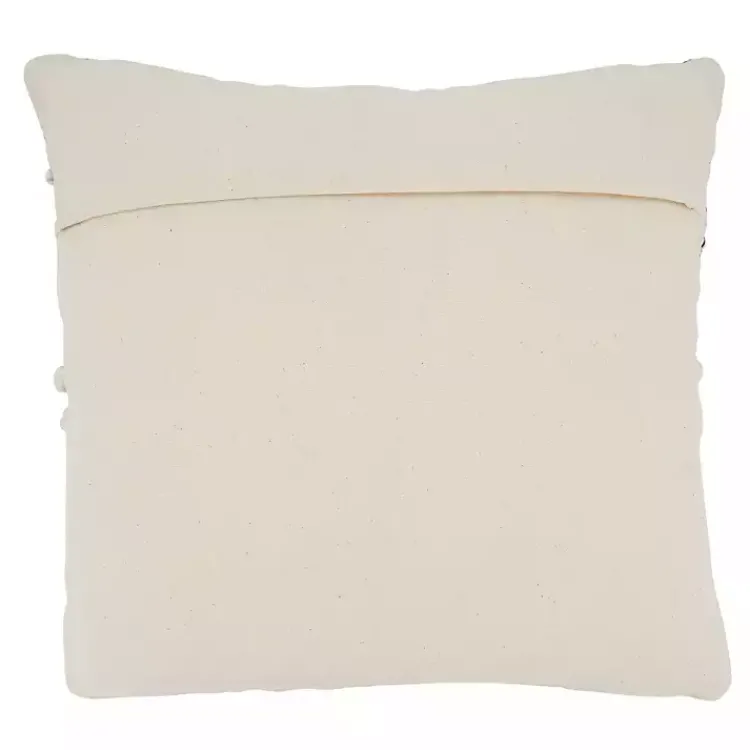 Pillows>Kirklands Home Natural Chindi Fringe Cotton Pillow Blue