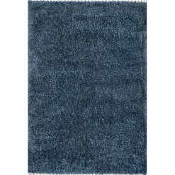 Kirklands Home Neva Plush Shag Area Rug, 5x7 Blue Sale