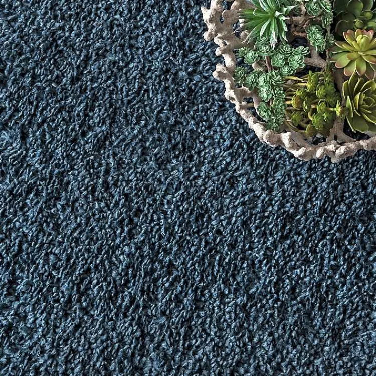 Kirklands Home Neva Plush Shag Area Rug, 5x7 Blue Sale