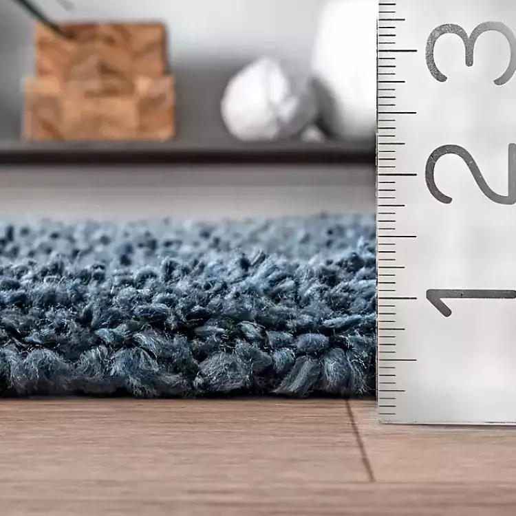 Kirklands Home Neva Plush Shag Area Rug, 5x7 Blue Sale