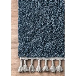 Kirklands Home Neva Plush Shag Area Rug, 5x7 Blue Sale