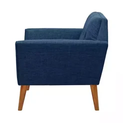 Kirklands Home Newman Mid-Century Accent Chair Blue Outlet