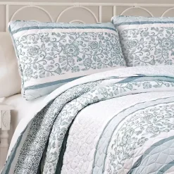 Kirklands Home Blue Nisha Floral Full/Queen 3-pc. Quilt Set Clearance