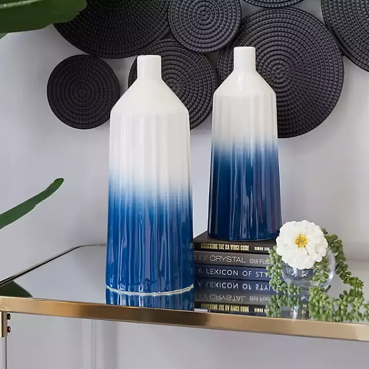 Decorative Bowls & Jars>Kirklands Home Blue Ombre 2-pc. Coastal Jars