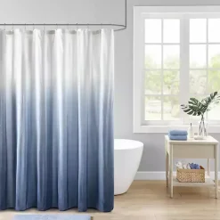 Kirklands Home Blue Ombre Seersucker Shower Curtain Sale