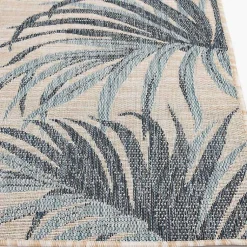 Kirklands Home Palm Fronds Lava Indoor/Outdoor Area Rug, 5x7 Blue Discount