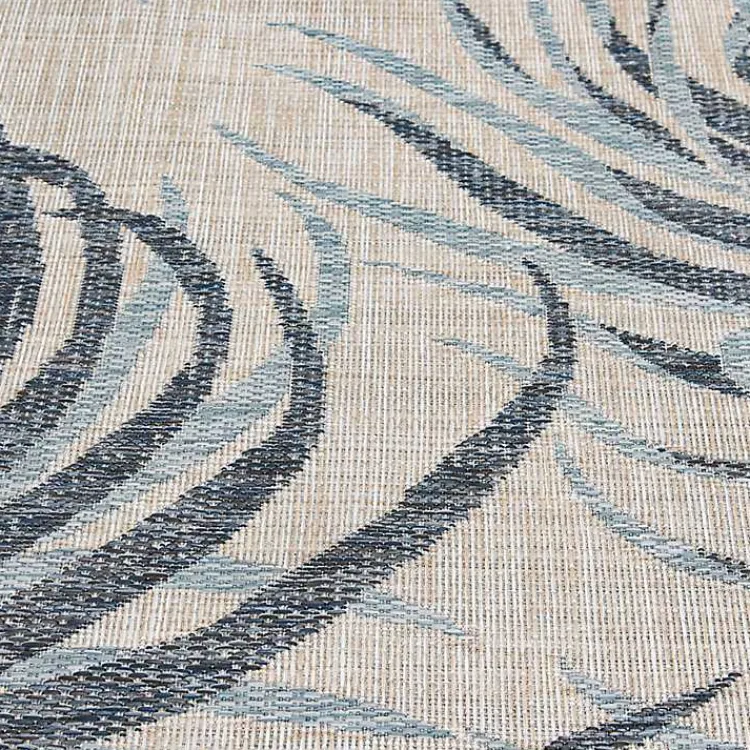 Kirklands Home Palm Fronds Lava Indoor/Outdoor Area Rug, 5x7 Blue Discount